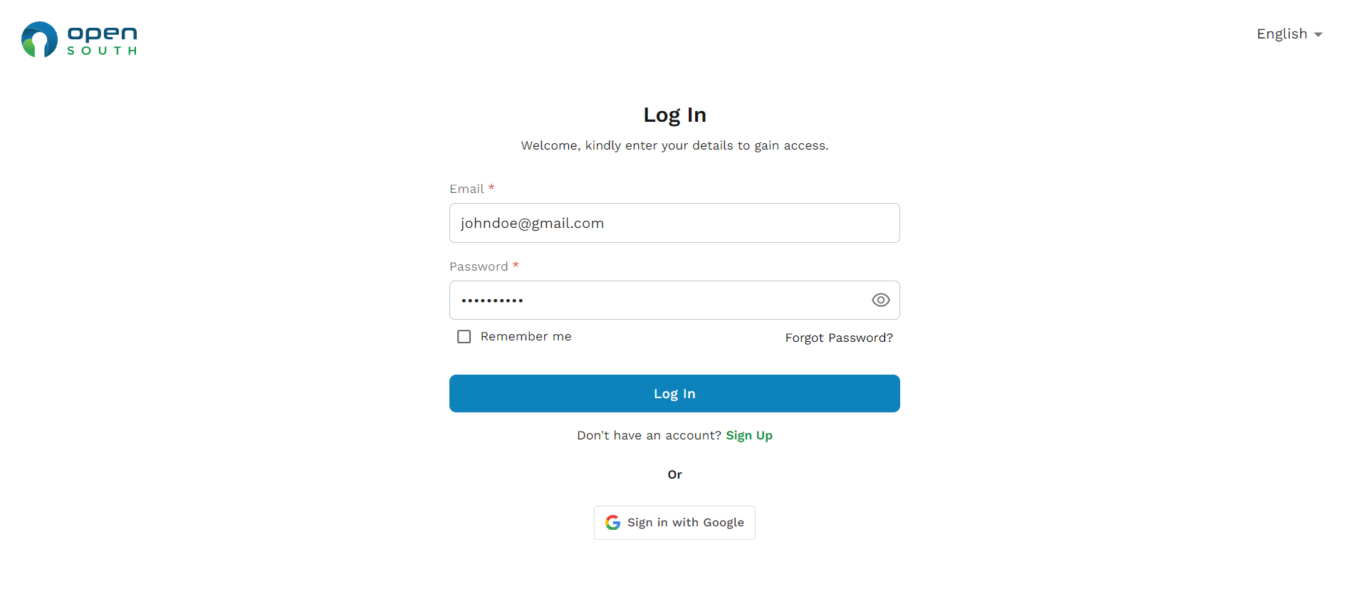 Login Page