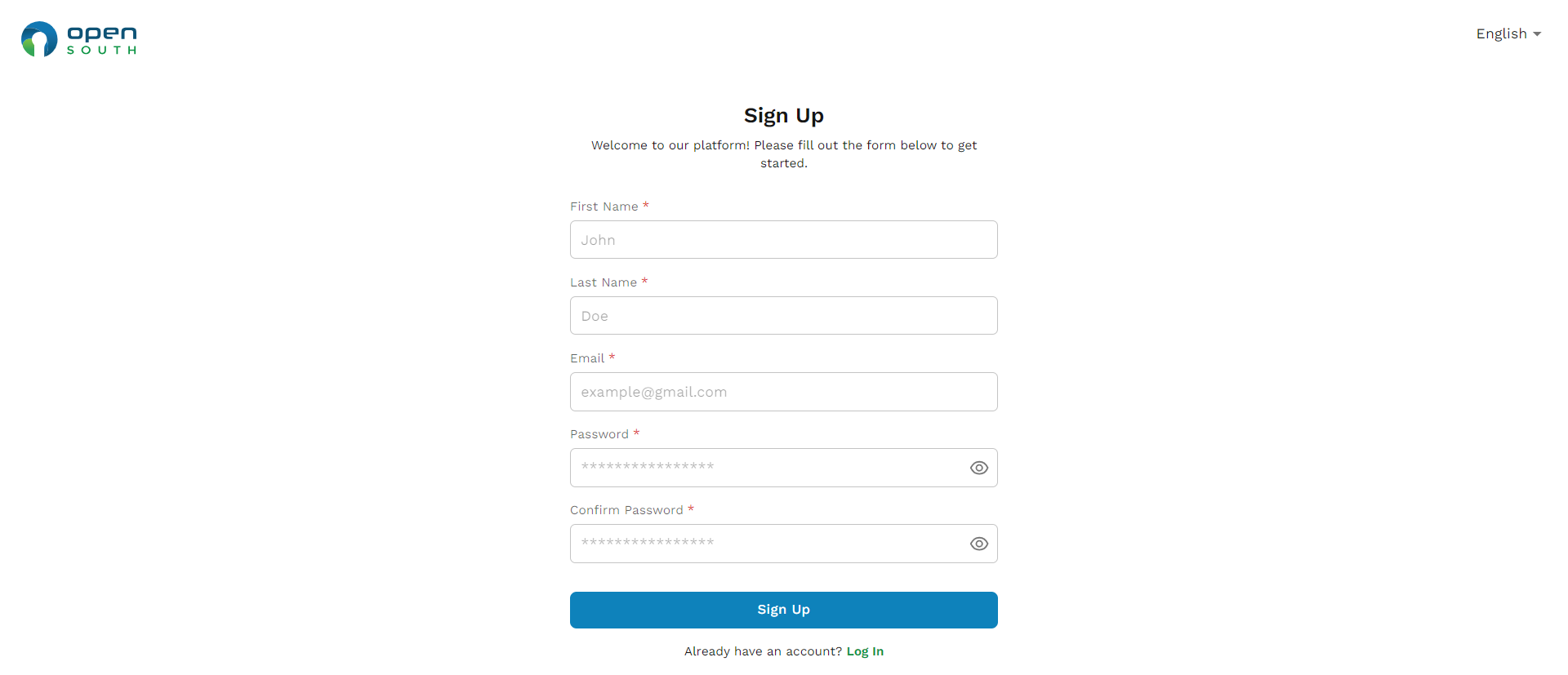 Signup Page